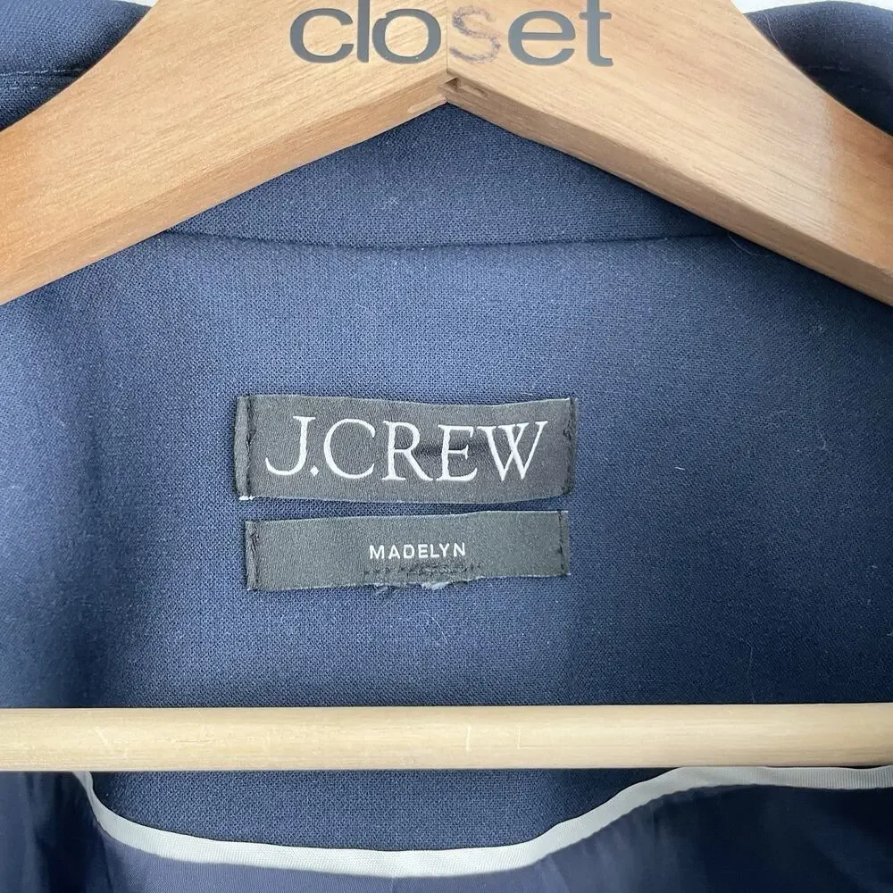 men's J. Crew Navy Madelyn Notched Lapel Pocketed Formal Classic Blazer Sz 46